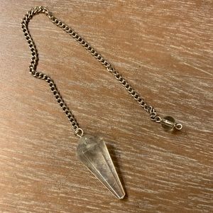 Clear quartz crystal pendulum